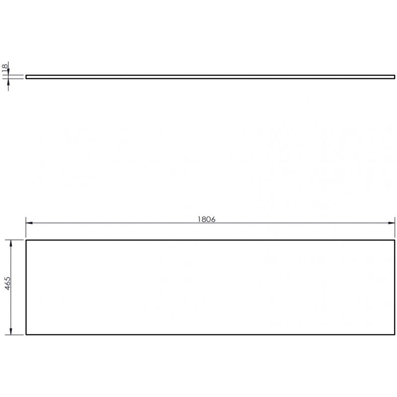 Mexen Uni плaтове за шкаф 180 см, черен гланц - 91AXX-1804-464-18-70