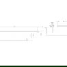 Mexen Orio предна част на корпус за шкаф за баня 120 x 20 см, бял гланц - 91A10-1200-235-1-00