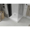 Mexen Lima сгъваема душ кабина 70 x 70 см, графит, хром + поддушник Flat, бял