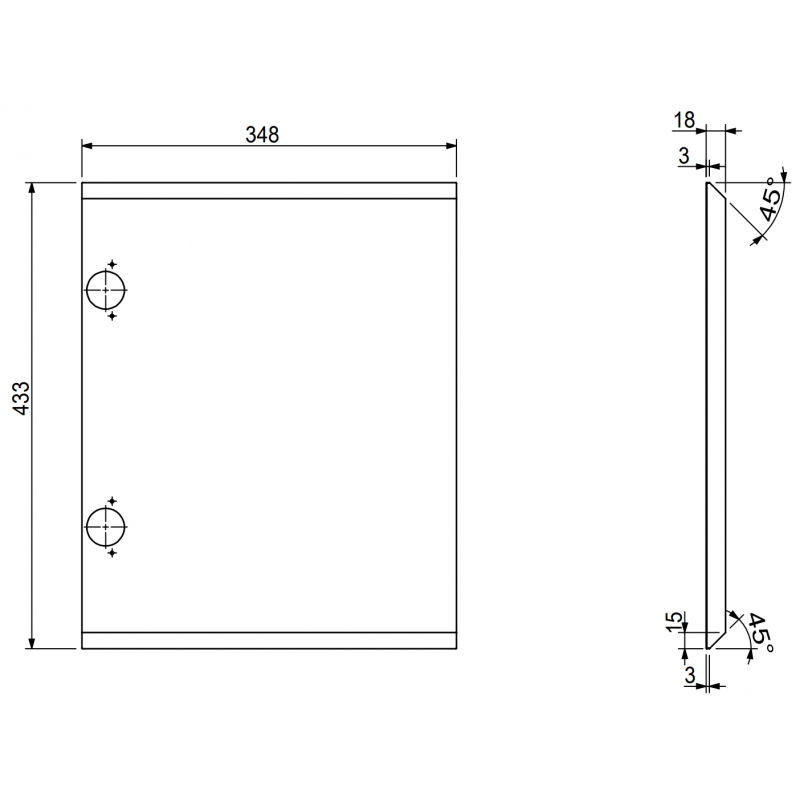 Mexen Orio предна част за шкаф корпус 35 x 43,5 см, бял гланц - 91A11-0350-470-1-00