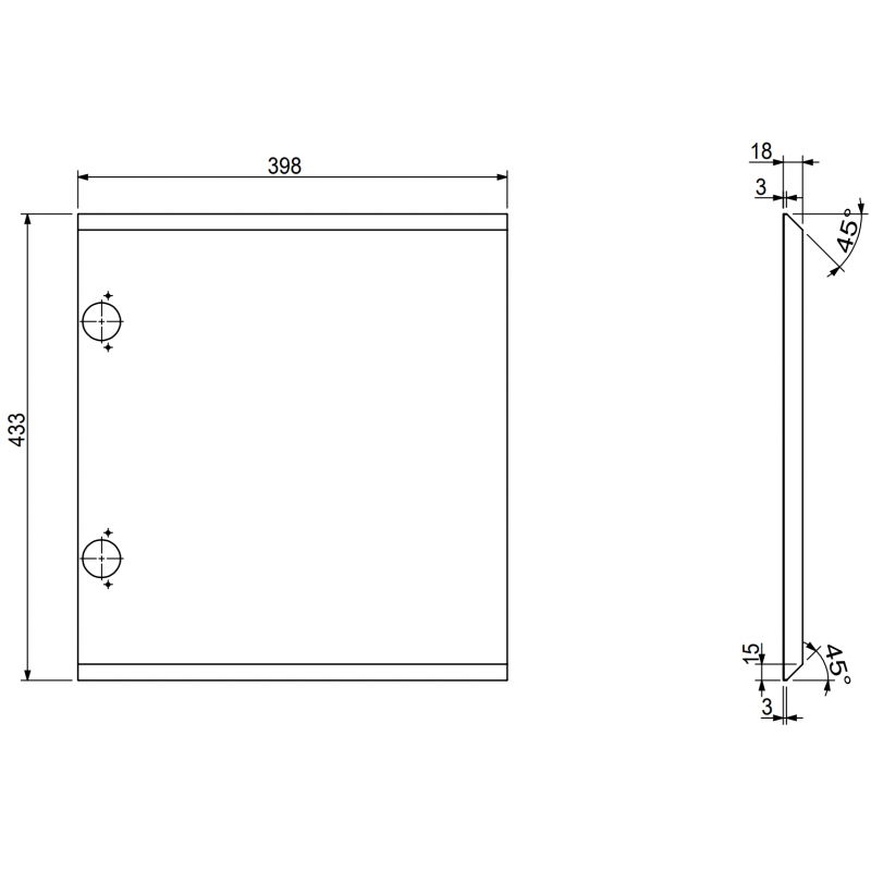 Mexen Orio предна част за корпус на баня 40 x 43,5 см, сив мат - 91A11-0400-470-1-62