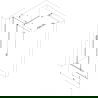 Mexen Velar плъзгаща се душ кабина Walk-in 140 x 200 cm, прозрачна 8 mm, четкана мед - 871-140-000-03-65