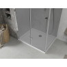 Mexen Lima сгъваема душ кабина 70 x 80 см, графит, хром + поддушник Flat, бял