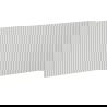 Mexen Rivel предна рифелова за корпус на шкафче за баня 120 x 43,5 cm, сив мат - 91A20-1200-470-1-62