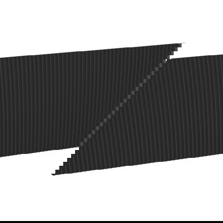 Mexen Rivel предна част рифлирана за шкаф за баня 100 x 43,5 см, черен мат - 91A20-1000-470-1-71