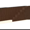 Mexen Rivel лице ryflowany за корпус на шкафче за баня 120 x 43,5 cm, орех - 91A20-1200-470-1-86