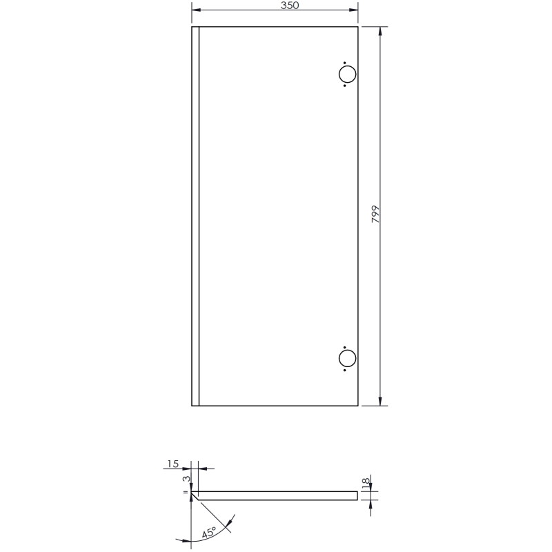 Mexen Rivel фронт с релеф за корпус на баня шкаф 35 x 80 см (2 бр.), орех