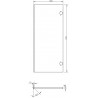 Mexen Rivel фронт с релеф за корпус на баня шкаф 35 x 80 см (2 бр.), орех