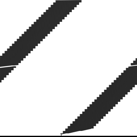 Mexen Rivel предна рифлована част за корпус на шкаф за баня 35 x 80 см (2 бр.), черен мат - 91A21-1600-300-2-71