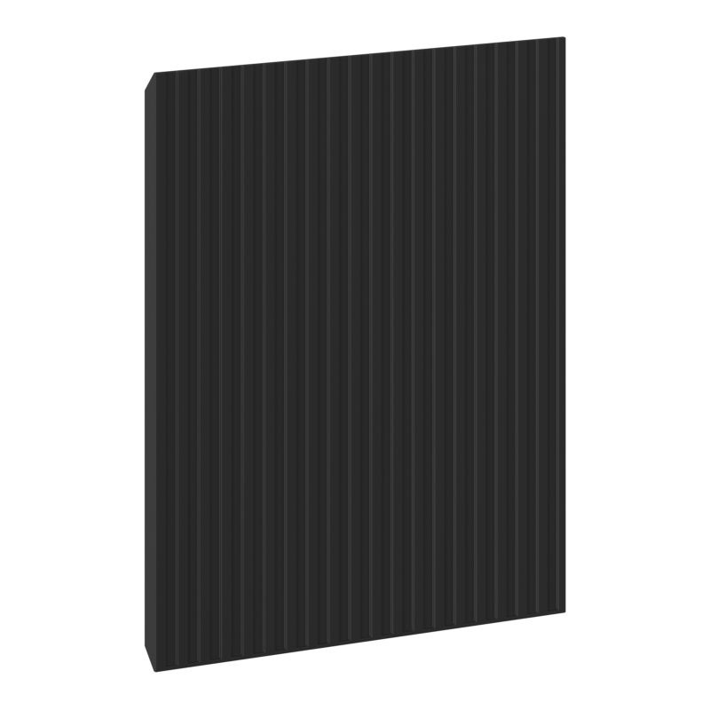 Mexen Rivel лицева част ryflowany за корпус на шкаф за баня 35 x 43,5 см, черен мат - 91A21-0350-470-1-71