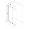 Mexen Velar L плъзгаща се душ преграда Walk-in 100 x 200 см, матирано 8 мм,