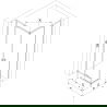 Mexen Exo квадратна душ кабина с отваряне 70 x 70 cm, прозрачна, златна - 8110-070-070-50-00