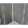 Mexen Exo квадратна душ кабина с отваряща се врата 70 x 70 см, прозрачна, златна - 8110-070-070-50-00