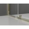 Квадратна душ кабина Mexen Exo 90 x 90 см, прозрачна, златиста - 8110-090-090-50-00