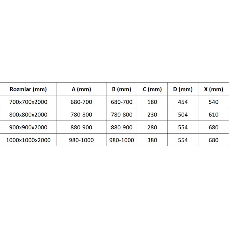 Mexen Exo квадратна душ кабина с отваряща се врата 100 x 100 см, прозрачна, златна - 8110-100-100-50-00