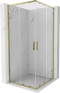Mexen Exo-S Duo квадратна душ кабина с плъзгащи врати 80 x 80 см, прозрачна,