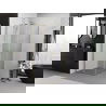 Mexen Exo квадратна плъзгаща се душ кабина 80 x 80 см, прозрачна, златна - 8111-080-080-50-00
