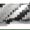 Mexen Exo квадратна плъзгаща се душ кабина 80 x 80 см, прозрачна, златна - 8111-080-080-50-00