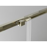 Mexen Exo-S Duo квадратна плъзгаща душ кабина 90 x 90 см, прозрачна, злато