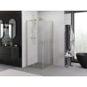 Квадратна плъзгаща се душ кабина Mexen Exo 100 x 100 см, прозрачна, златна - 8111-100-100-50-00