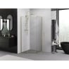 Mexen Exo пет-ъглова душ кабина с врата 100 x 100 cm, прозрачна, златна - 812-100-100-50-00