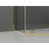 Mexen Exo пет-ъглова душ кабина с врата 100 x 100 cm, прозрачна, златна - 812-100-100-50-00