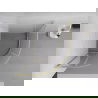 Mexen Exo полукръгла душ кабина плъзгаща се 80 x 80 cm, прозрачна, златна - 8131-080-080-50-00