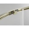 Mexen Exo полукръгла душ кабина плъзгаща се 80 x 80 cm, прозрачна, златна - 8131-080-080-50-00