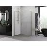 Mexen Exo полукръгла плъзгаща се душ кабина 100 x 90 cm, прозрачна, златиста - 8131-100-090-50-00