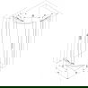\Mexen Exo полукръгла плъзгаща се душ кабина 90 x 80 cm, прозрачна, златна - 8132-090-080-50-00