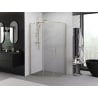 \Mexen Exo полукръгла плъзгаща се душ кабина 90 x 80 cm, прозрачна, златна - 8132-090-080-50-00