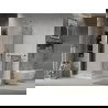 Mexen Lima сгъваема душ кабина 80 x 80 см, графит, хром + Flat, бял поддон - 856-080-080-01-40-4010