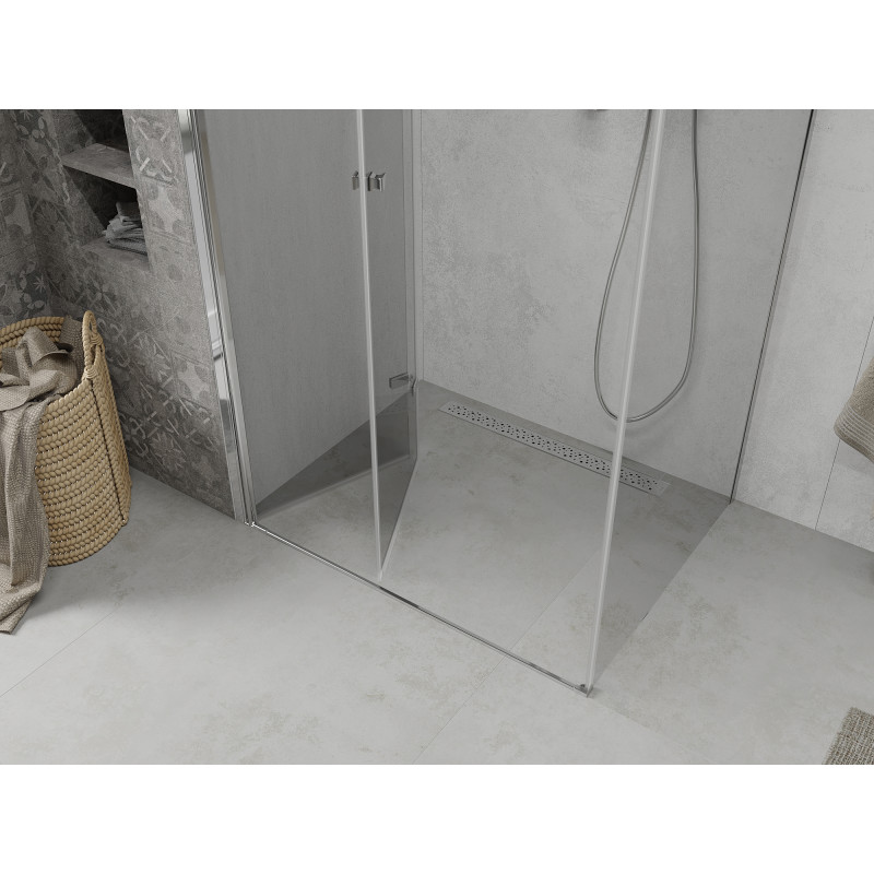 Mexen Lima сгъваема душ кабина 80 x 100 см, прозрачна, хромирана - 856-080-100-01-00