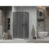 Mexen Lima сгъваем душ кабина 80 x 90 см, графит, хром + плосък корито, бял