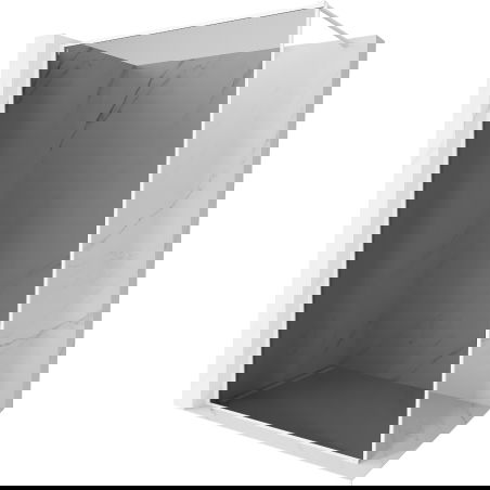 Mexen Kioto-F стена за душ Walk-in с рамка 100 x 202 cm, графит 8 mm, бяла - 800-100-104-20-40