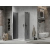 Mexen Lima сгъваема душ кабина 80 x 110 см, графит, хром + поддушово корито Flat,