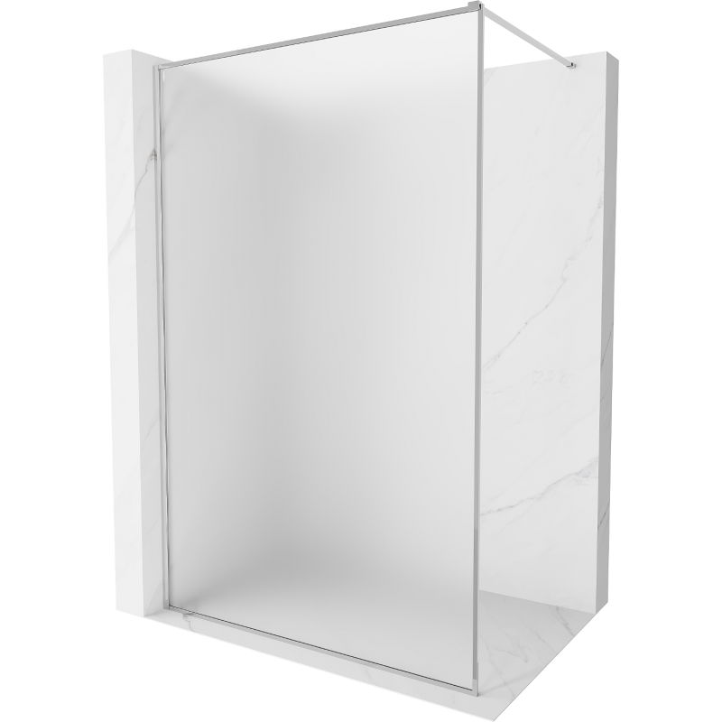 Mexen Kioto-F стена за душ Walk-in с рамка 90 x 202 cm, матирано 8 mm, хром - 800-090-104-01-30