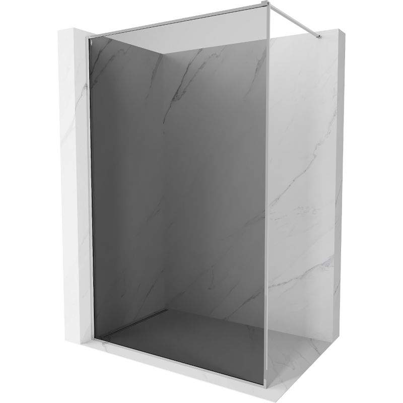 Mexen Kioto-F преграда за душ кабина Walk-in с рамка 100 x 202 cm, графит 8 mm, хром - 800-100-104-01-40