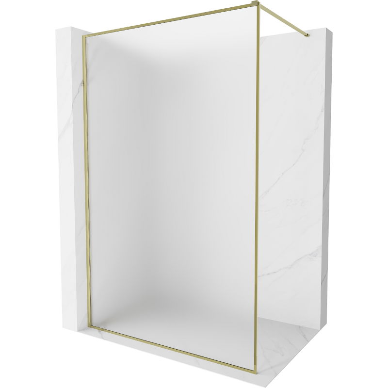 Mexen Kioto-F душ параван Walk-in с рамка 140 x 202 cm, матирано 8 mm, злато - 800-140-104-50-30