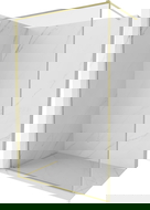 Mexen Kioto-F душ кабина Walk-in с рамка 140 x 202 см, прозрачен 8 мм, златисто четкан - 800-140-104-55-00