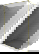 Mexen Kioto-F душ панел Walk-in с рамка 80 x 202 см, графит 8 мм, злато четкано - 800-080-104-55-40