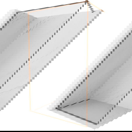 Mexen Kioto-F душ кабина Walk-in с рамка 80 x 202 cm, прозрачно 8 mm, розово злато - 800-080-104-60-00