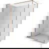 Mexen Kioto-F стена за душ Walk-in с рамка 100 x 202 cm, прозрачно 8 мм, розово злато - 800-100-104-60-00