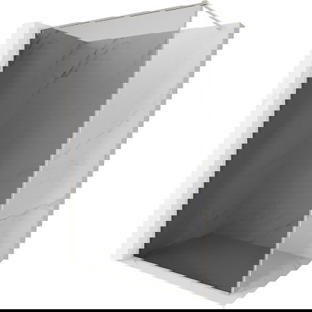 Mexen Kioto-F стена за душ Walk-in с рамка 120 x 202 cm, графит 8 mm, четкан никел - 800-120-104-97-40