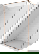 Mexen Kioto-F преграда за душ Walk-in с рамка 170 x 202 cm, прозрачна 8 mm, розово злато - 800-170-104-60-00