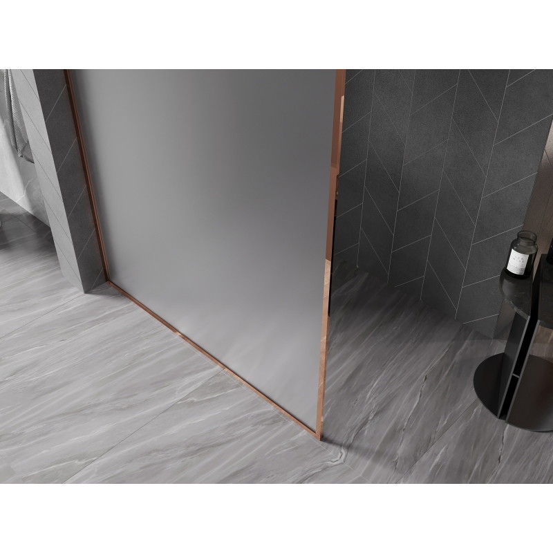 Mexen Kioto-F душ параван Walk-in с рамка 70 x 202 см, матирано 8 мм, розово злато