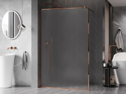 Mexen Kioto-F душ параван Walk-in с рамка 70 x 202 см, матирано 8 мм, розово злато