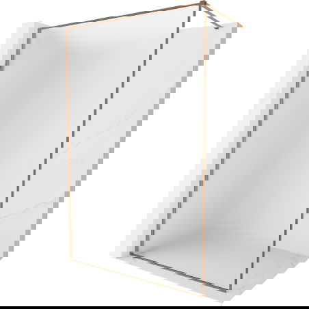 Mexen Kioto-F душ кабина Walk-in с рамка 80 x 202 см, матирано 8 мм, розово злато - 800-080-104-60-30