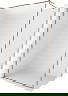 Mexen Kioto-F стена за душ кабина Walk-in с рамка 110 x 202 см, матирано 8 мм, розово злато - 800-110-104-60-30