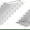 Mexen Kioto-F стена за душ Walk-in с рамка 110 x 202 cm, прозрачно 8 mm, мед четкан - 800-110-104-65-00